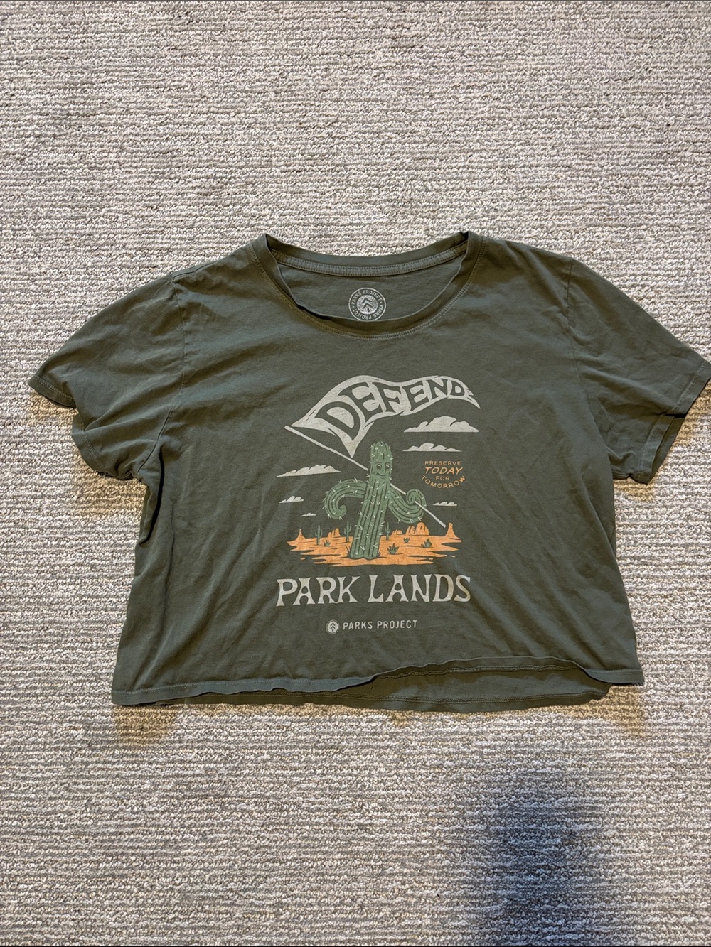 Parks Project Olive Green 'Defend Park Lands' Graphic Tee